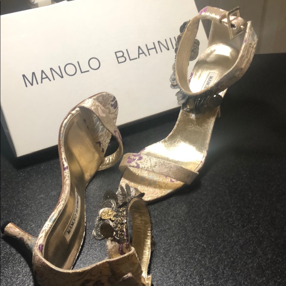Manolo Blahnik open toe heels